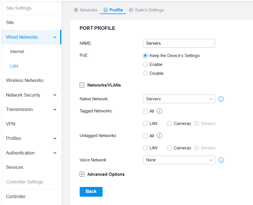 Servers profile